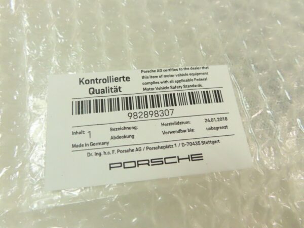 PORSCHE 718 CAYMAN 982 HINTERE STOßSTANGE UNTEN ABDECKUNG 982898307 ORIGINAL – Bild 9