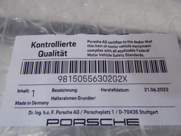 PORSCHE CAYMAN 981C HALTERAHMEN LINKS MATT 98150556302 – Bild 3