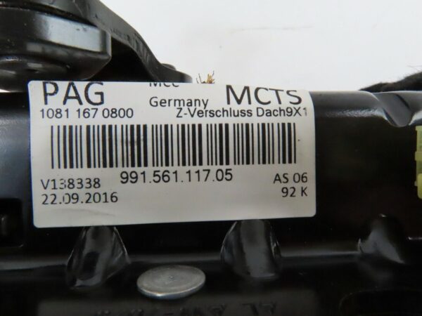 Porsche 911 991 718 Boxster Verdeck Dach Verriegelung Mechanismus  99156111705 – Bild 9