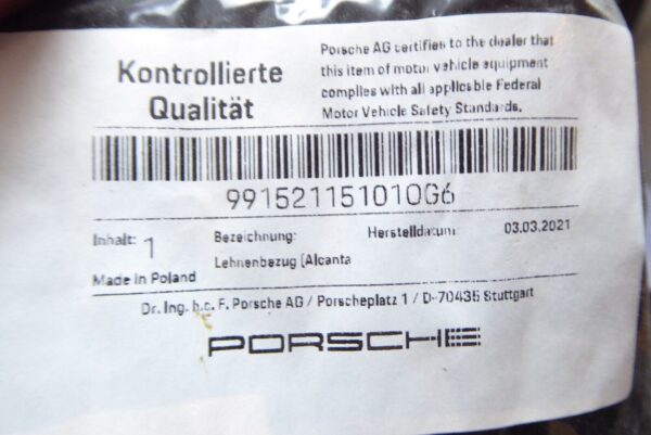 Porsche 911 991 Leder Sitz  Bezug Rot  991521151010 G6 – Bild 3