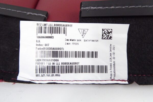 Porsche 911 991 Leder Sitz  Bezug Rot  991521151010 G6 – Bild 4