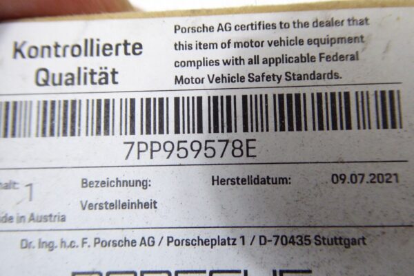 Panamera 970  Verstellmotor NEU Außenspiegel Memory el. Anklappbar 7PP959578E – Bild 4