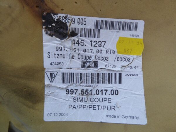 Porsche 911 997 997.2 GT3  Innenraum Sitzmulde  99755101700 – Bild 8
