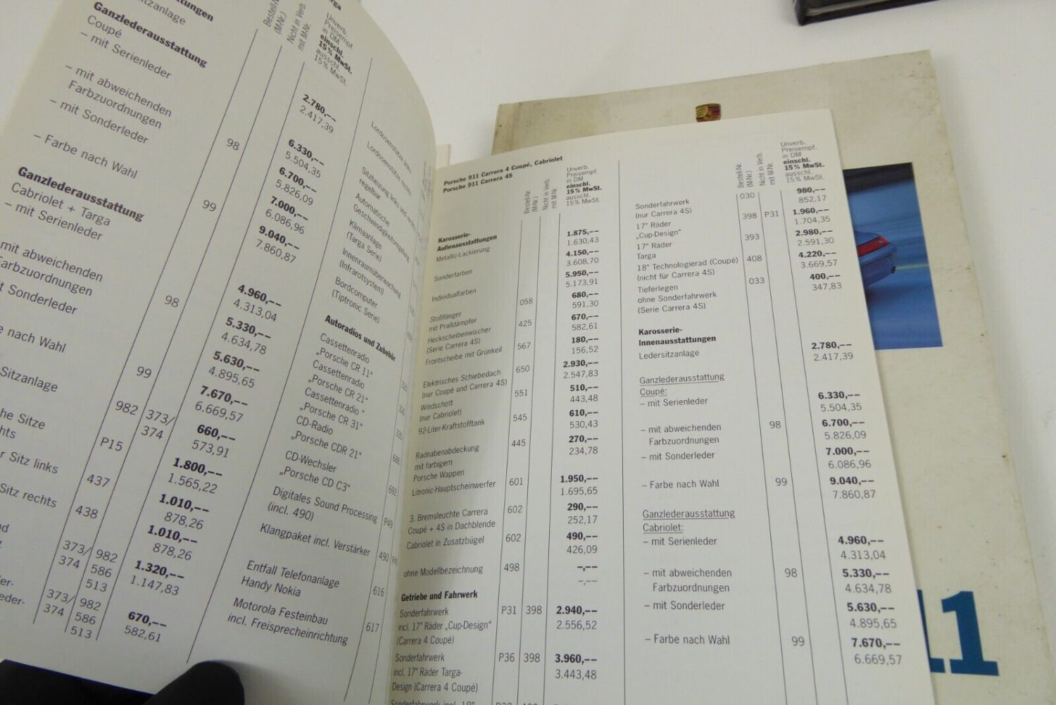 Porsche 911 964 993 Proschüre Preisliste Farbliste Konvolut Prospekte – Bild 6