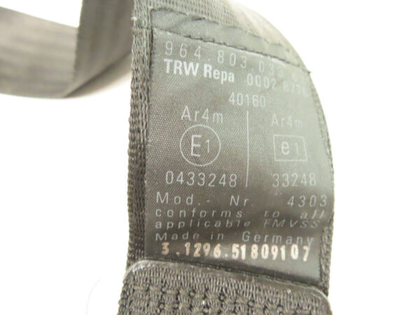 Porsche 911 964 Vorne  Sicherheitsgurt 96480303304 N13 Schwarz – Bild 6