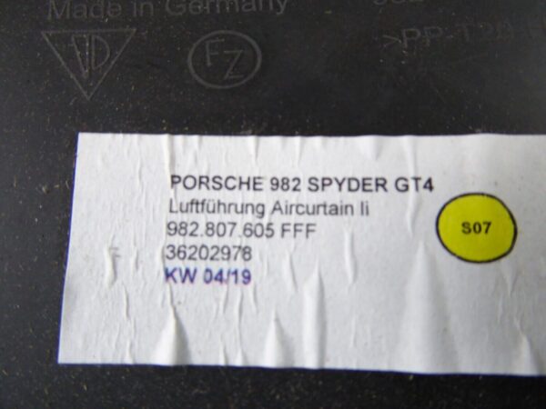 Porsche  982 Spyder GT4 Luftführung 982807605 982807606 NEU – Bild 5