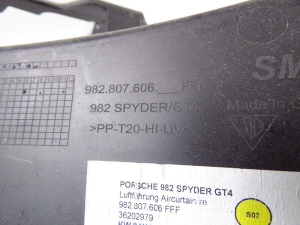 Porsche  982 Spyder GT4 Luftführung 982807605 982807606 NEU – Bild 8