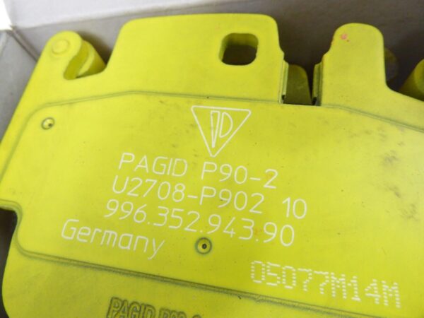 Porsche 996 911  GT3 Gelb  Pagid P90-02 Bremsbeläge Hinten  99635294890 NEU – Bild 7