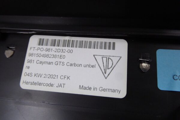 Porsche 718 981 Cayman GTS Türeinstiegsblenden Carbon 981504981381 981504982381 – Bild 12