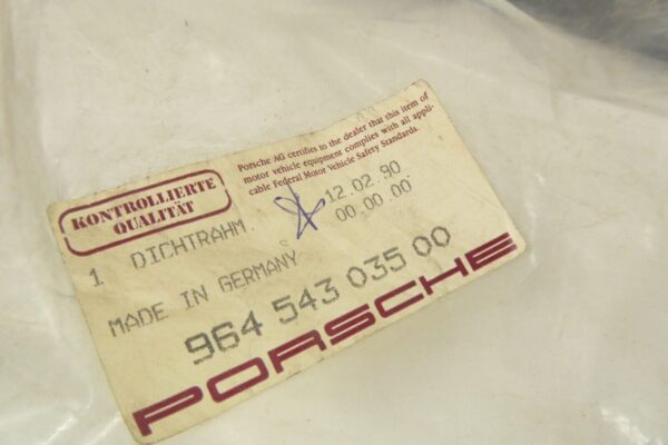 Porsche 911 964 Coupe Rahmen Dichtung Fondscheibe NEU  96454303500 Links – Bild 5