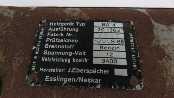 VW 411 412 Typ 4  Standheizung Zusatzheizung Eberspächer BA 4  201363 – Bild 6