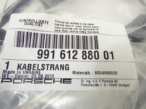 PORSCHE 911 991 Kabelstrang  99161288001 NEU – Bild 4