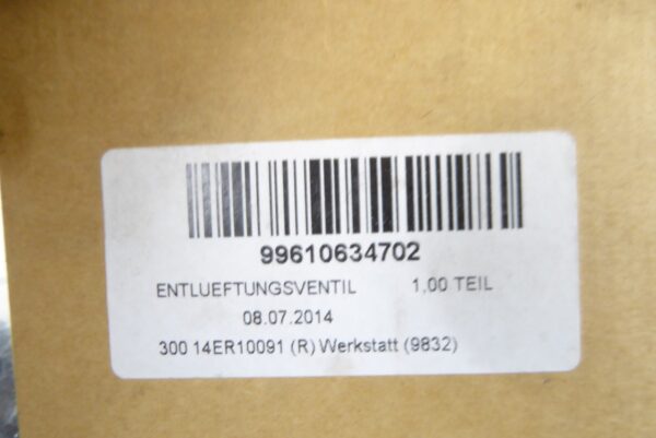 PORSCHE 911 996 997 Boxster 986 987 987 ENTLÜFTUNGSVENTIL 99610634702 – Bild 3