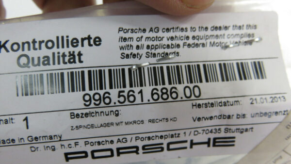 Porsche 911 996 Mikroschalter Spindellager 99656168600 Rechts Neu – Bild 7